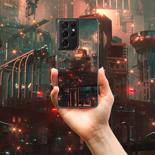 Cyberpunk City LED Case for Samsung