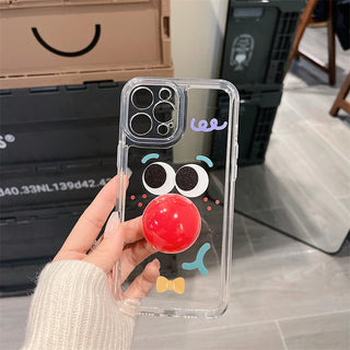 Funny Clown Emoji Cute Cases For iPhone With Red Nose
