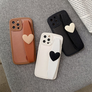 Cute Phone Cases For iPhone Leather Heart Band