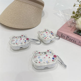 Colorful Floral Earphone Case For Airpods with Hook