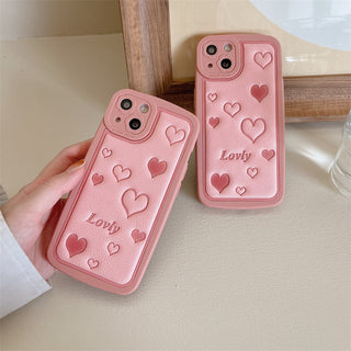 Pink Mini Hearts Cute Phone Cases For iPhone