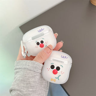 3D Funny Clown Emoji Earphone Case For Airpods with Hook