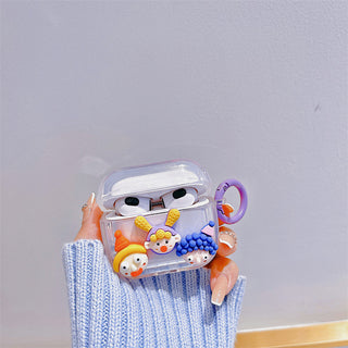 Clown Doll Earphone Case For Airpods with Keychain