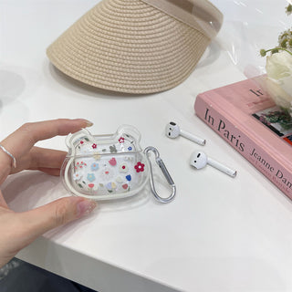 Colorful Floral Earphone Case For Airpods with Hook