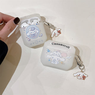 Cartoon Cinnamoroll Earphone Case For Airpods with Keychain