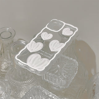 Transparent Heart Cute Phone Cases For iPhone
