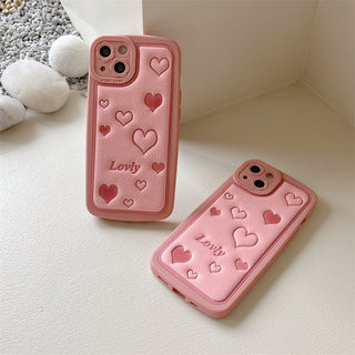 Pink Mini Hearts Cute Phone Cases For iPhone
