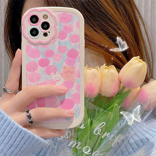 Pink Flowers Cute Cases For iPhone