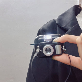 Lighting Camera Earphone Case For Airpods with Lanyard