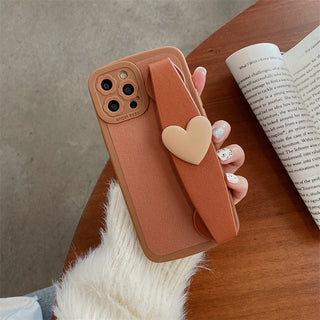 Cute Phone Cases For iPhone Leather Heart Band